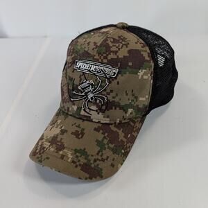 Spiderwire Embroidered Digital Camo Adjustable Mesh Strapback Cap Hat Camouflage